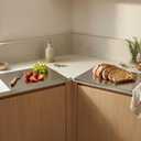 2-Piece Stainless Steel Cutting Board with Lip, Kitchen Chopping Board for Cutting Meat, Veggies and Fruit, 16 12 0.8 inch