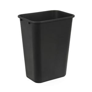 Amazon Basics Rectangular Commercial Office Wastebasket, Easy to Clean, Space-Saving,15.5"L x 11.5"W x 20"H, 10 Gallon, Black