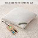 Avocado Organic Square Meditation Pillow, GOTS Certified Organic Cotton Cover, Natural Buckwheat Fill