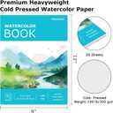 Hapikalor Watercolor Paper Pad, 9"x12" Water Color Paper, 140lb/300gsm Artist Painting Drawing Paper Book, Art Supplies for Adults Kids, Watercolors, Watercolor Paint Set, Sketchbook, Journal, Teal