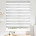 SHECUTE Cordless Zebra Blinds for Windows, Custom Size Light Filtering Zebra Shades, Room Darkening Window Shades for Living Room Bedroom, Day and Night Zebra Blinds for Doors, 72H x 24W, White