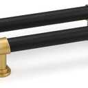 Goldenwarm 10 Pack Black and Gold Cabinet Pulls 6-1/4 Inch Kitchen Cabinet Handles Black Drawer Pulls for Dresser Bathroom Modern Hardware,Zinc Alloy Base