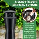 Cinnvoice Outdoor Standing Disposal Receptacle Commercial Metal Standing Waste Bin Vertical Trash Can for Entrance Public Areas Walkway Hotel Office Patio Exterior Facility Use(Tower Shape)
