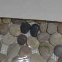 Stone Pebble Mosaic Tile, 12" x 12" Tumbled Stone Backsplash Tiles for Bathroom Kitchen Shower Floors and Wall Decor and Outdoor Areas, Pack of 5