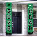 2026 Graduation Decorations, Graduation Banner Class of 2026, Hanging Congratulations/Congrats Grad Banner for Door and Porch, Party Decor - Green