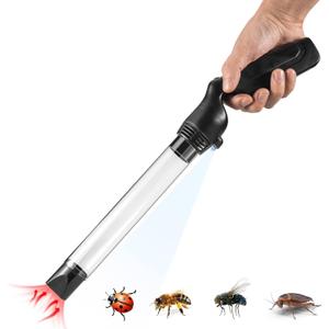 2026 Upgraded Bug Vacuum with Long Nozzle for Adults & Kids Powerful Spider Vacuum Catcher & Humane Bug Catcher for Wasps Bees Ants Ladybugs, Indoor/Outdoor Insect Vacuum Cordless (Battery Operated) (black)