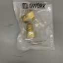 QWORK 2Pcs Brass One-way Check Valve, 1/2" Female to 1/2" Male Thread of Backflow Preventer