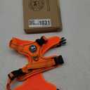 PoyPet No Pull Dog Harness, No Choke Reflective Dog Vest, Adjustable Pet Harnesses with Easy Control Padded Handle for Small Medium Large Dogs(Orange Matching Trim,M)