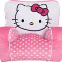 Idea Nuova Sanrio Hello Kitty Kids Foam Filled Bean Bag Chair, Soft Plush Character Lounge Seat for Bedroom or Playroom, 29" W x 28" D x 22" H