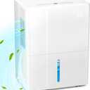 4000 Sq.Ft. Dehumidifier for Home Bedrooms, 1.2Gal Water Tank With Smart Control, Timing Device For Medium Size Rooms, 50 Pints (White)