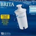 Brita 987554 Pitcher Replacement Filters, 10-Pack