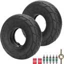 RUTU (2 Pack)3.00/3.50-4 Replacement Tire & Inner Tube with TR87 Bent Angled Valve Stem for Razor Pocket Rocket E300 & E325 Ezip Scooter Go Kart Mini Pocket Chopper Goped Bike