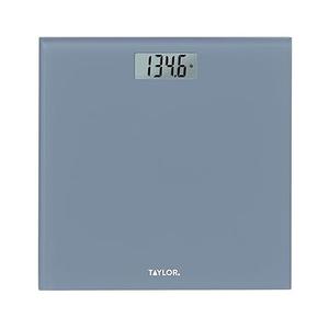 Taylor  Weighing Machine for People, Easy-to-Read Display, 350 lb Capacity, Slate Blue 11x11 Inch