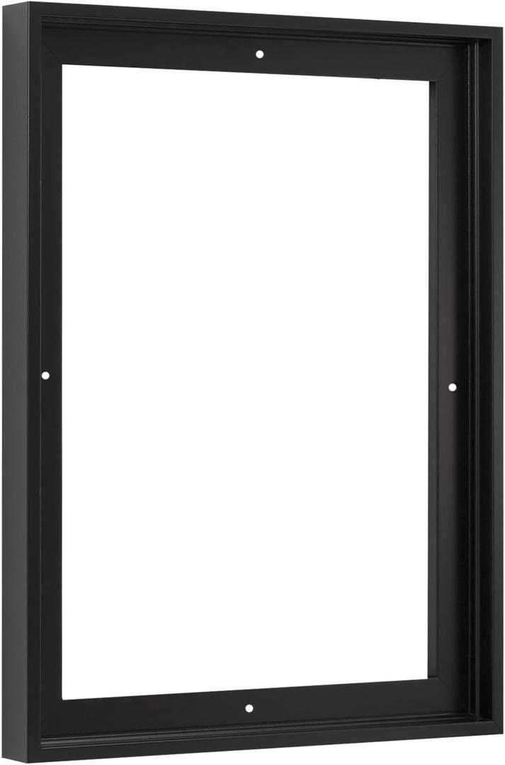 Pixy Canvas Floater Frame 12x18 for 3/4 (0.75) inch Deep Canvas Paintings/Canvas Prints/Wood Canvas Panels/Wall Art/Wall Decor/Home Decor/Artwork (Black, 12 x 18 inch, Portrait)