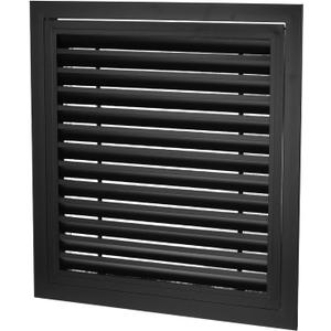 PATIKIL 20" x 20" Return Air Vent Cover, Aluminum Alloy Return Air Grille Linear Bar Removable Grille with Mesh Filter for Sidewall Wall Ceiling Floor HVAC System, Black