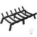 Fireplace Grates 20 Inch - Heavy Duty Steel Fireplace Rack | Fireplace Log Holder for Indoor & Outdoor | Fire Place Grate| Fireplace Racks for Inside Fireplace| Large Firewood Grate| Easy Assembly