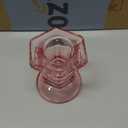 Pink Candlestick Holders Bulk, 12 Pcs Glass Candle Holders Set,Crystal Taper Candle Holder for Wedding, Table Centerpiece, Home Decoration