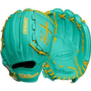 Wilson Fall 2024 A2000 Baseball Gloves (Pitcher - 12", Seafoam/Yellow Gold)
