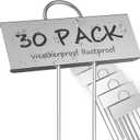 STARTOSTAR 30-Pack Metal Plant Labels Weatherproof Garden Markers,Height 10.6'', Label Area 3.5''X 1.2'' Reusable Nursery Tags for Vegetables Herb Flower Seed Greenhouse - Zinc