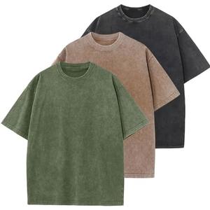 Men's Cotton T-Shirts Oversized Unisex Short Sleeves Casual Loose Wash Solid Basic Tee Tops L
