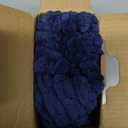 MIULEE Pack of 2 Decorative Throw Pillow Covers 18x18 Inch Soft Boho Striped Textured Corduroy Pillow Covers Modern Farmhouse Home Decor for Couch Bed Sofa Living Room Navy Blue