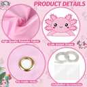 Axolotl Winter Birthday Party Decorations Pink Axolotl Door Cover Arch Decor Front Door Porch Banner Backdrop Wall Decor for Indoor Outdoor Yard Garage Cartoon Archway Baby Shower Party Supplies