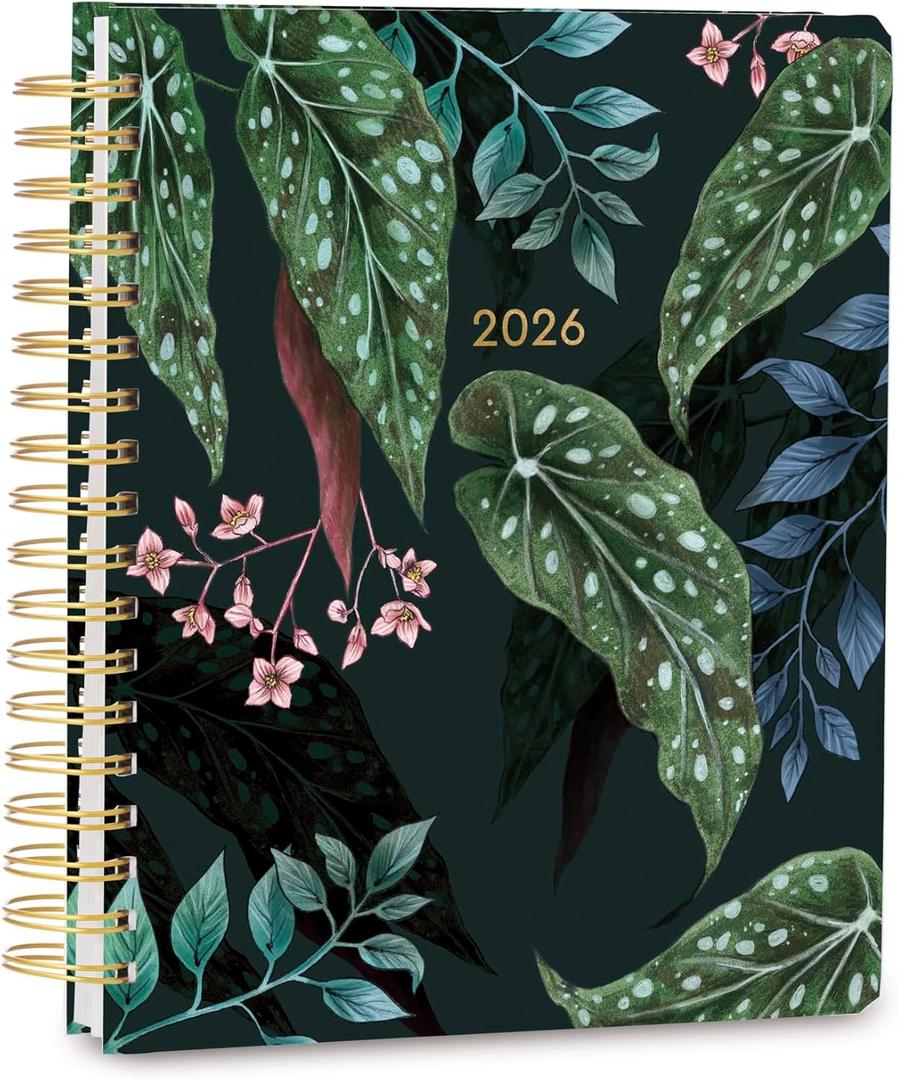 High Note 2026 Planner, 12-Month Weekly & Monthly Hardcover Planner: 2026, 9" x 10", Greenery with Notes, Lists & Reference Pages + Sticker Sheet