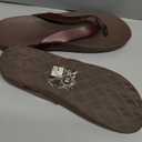 ONCAI Womens Flip Flops For Women Comfortable Strap Yoga Mat Non-Slip Women's Thong Sandal Casual Summer Beach Slippers With Arch Support (8, Brown)