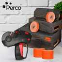 Perco Red Pricing Labels for Monarch 1131 Price - 1 Sleeve, 8 Rolls, 20,000 Price Marking Labels - with Ink Roll Included
