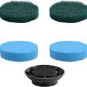 4 Pack Foam Scrubber and Scouring Pad for Glass, Floor Cleaning, Compatible with kHelfer & LyriFine Electric Spin Scrubber