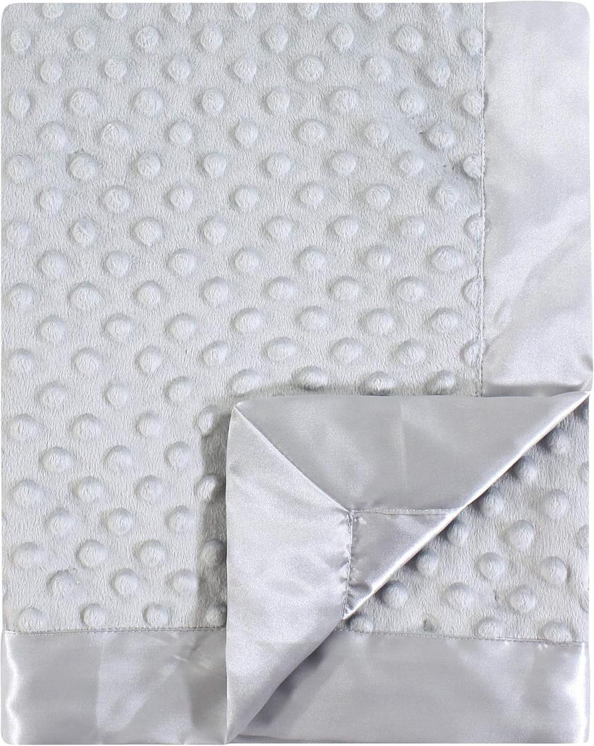 Hudson Baby Unisex Baby Plush Mink Blanket, Gray, One Size