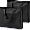 2 Pcs Stadium Seat Storage Bag Chair Carry Bags Football Match Wide Bleacher Cushion Chair Carry Bag for Stadium Football Baseball Soccer Sports Match Camping Beach Hiking Trip(Black)