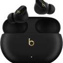 Beats Studio Buds + | True Wireless Noise Cancelling Earbuds, Enhanced Apple & Android Compatibility, Built-in Microphone, Sweat Resistant Bluetooth Headphones, Spatial Audio - Black/Gold