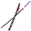 Sword Valley Trafalgar Law Sword 40.9″ - Cosplay Prop Anime Katana Samurai Sword - Anime Original Texture Carbon Steel Blade Carving Symbol - Handle Absorbs Sweat and Comfort (Lavender, 40.9″)