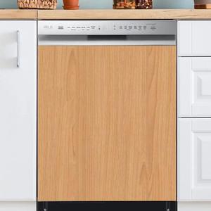 Wooden Texture Dishwasher Magnet Cover, Pure Wood Color Vinyl Dishwasher Sticker Magnetic, 23" x 26" Magnetic Refrigerator Skin Panels