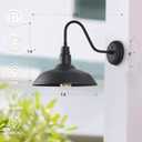 14 Inch Dusk to Dawn Barn Lights Outdoor, Large Gooseneck Barn Light, Matte Black Exterior Goose Neck Light, Outside Farmhouse Light Fixtures Wall Sconce for Porch, Garage, House, 4 Pack