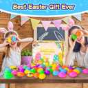 MGparty 52 Pack Easter Eggs Empty 2.3" Plastic Bright Colors Eggs with Golden Eggs for Easter Egg Hunt Party Favors Basket Stuffers Fillers
