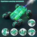 FUNiOi Cool 8WD RC Stunt Car for Kids Ages 6 7 8-12 13 14 Year Old - Remote & Gesture Hand-Controlled Toy with Lights & Music, Rotating Drift Car for Boys, 2.4Ghz