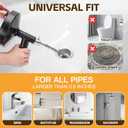Drain Auger 33 ft, Plumbing Snake Hair Clog Remover Drain Snake Flexible Grabber Heavy Duty Sink Cleaner Tools for Shower Bathtub Bathroom Kitchen Pipe, Black