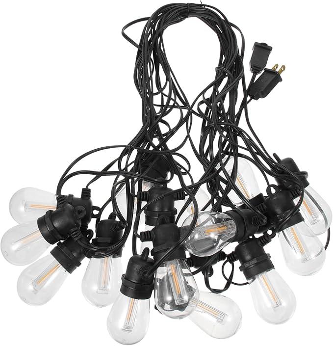 Veemoon 15m Outdoor Led String Lights Bulbs for Camping Garden Parties Christmas Decorations and More Us