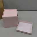 Cholemy 5 Pcs Square Nesting Boxes Decorative Gift Boxes with Lid and Ribbon Assorted Sizes Wrap for Wedding, Anniversary, Birthday, Back to School, Bridal Shower, Graduation Party(Pink)