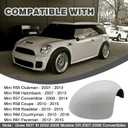 Left Right Side Mirror Caps Rearview Mirror Cover Cap Glossy White Pair Fits for Mini R55 R56 R57 R58 R59 R60 R61 2007-2016 Replace for 51162754913,51162754914,Only for Manual Folding Mirror