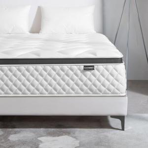 Queen Mattress, 12 Inch Queen Size Mattress in a Box,Memory Foam Hybrid Mattresses,with Individual Pocket Spring for Motion Isolation & Silent Sleep, Pressure Relief,Plush Firmness