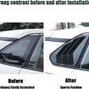 Blazeray Rear Side Window Louvers for Toyota RAV4 2019 2020 2021 2022 2023 2024 2025 ABS Carbon Fiber Sport Style Air Vent Scoop Shades Cover Blinds Trim External Accessories