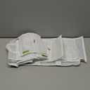 4 Pcs Sock Laundry Bag with Mesh & Zipper, Hanging Laundry Bags for Washing Machine, Adult & Kids Sizes, 28 Pockets, Clear