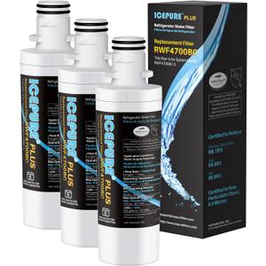 ICEPURE PLUS ADQ747935 NSF53 Certified Replacement for LG LT1000P Kenmore Elite 9980 LT1000 LT1000PC ADQ74793501 MDJ64844601 RWF4700BC LFXS26973S Refrigerator Water Filter,3PACK
