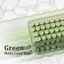 Mini Bluetooth Keyboard, 84-Key Retro Typewriter, Wireless Compact Keyboard, Compatible with Windows Laptops, Desktops, Mac, Computer Keyboards,Tablets (Green Color)
