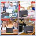 201 Pcs Stainless Steel Pencil Dispenser Kit for Classroom Metal Straw Dispenser with 200 HB Pencils Back to School Supplies Pen Holder for Classroom Desk Teacher Must Haves Office(Black)