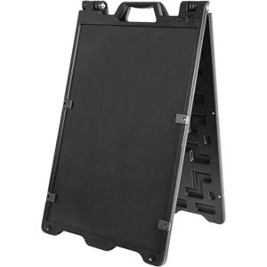 OrangeStar A-Frame Sidewalk Sign 24 x 36 Inch Folding Double Sided Sandwich Board Plastic Outdoor Advertising Signboard for Restaurant, Business, Events, Black (Frame only)