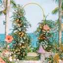 Wokceer 6 FT Wedding Arch Stand and Arch CoverMetal Arch Stand with Arch Stand Cover for Birthday Party Wedding Ceremony Bridal Baby Shower Event Decor, Blue, DoorCover 0.8M-Dusty Blue-K